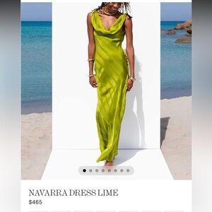 Rat & Boa Navarra Cowl Slip Dress in Lime